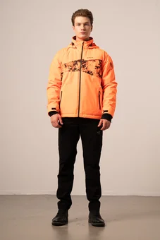 TIGER Süet Kapşonlu Mont Turuncu