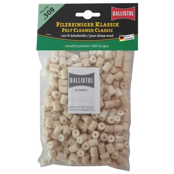 Ballistol Felt Cleaner Classic .308 Cal 300'lü Temizleme Keçeleri